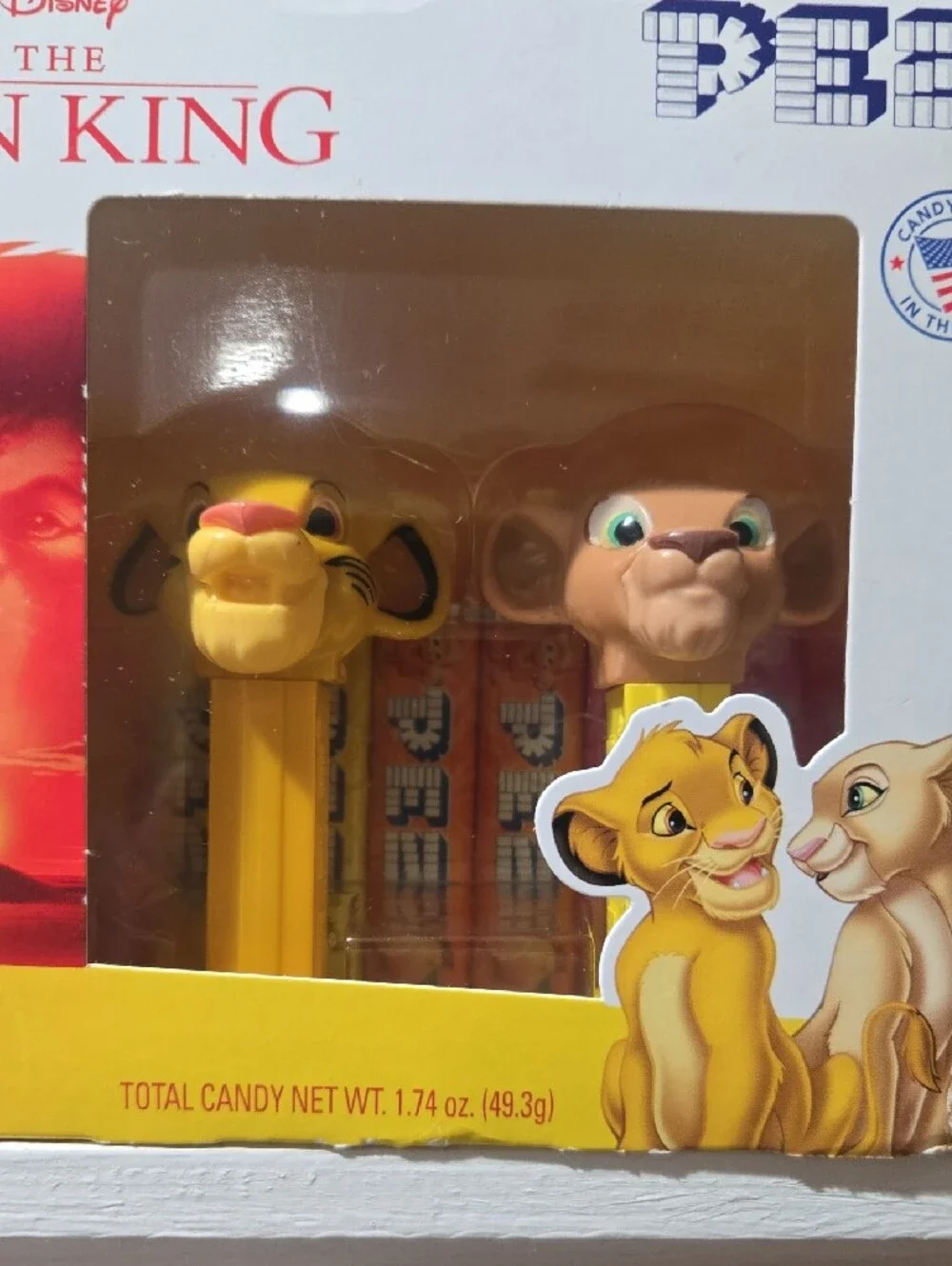 PEZ The Lion King Kids Trading Card Dispenser Set - Yellow & Beige